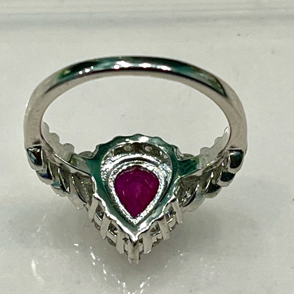 1.75ct Genuine Ruby 14KGP Ring - Picture 4 of 6